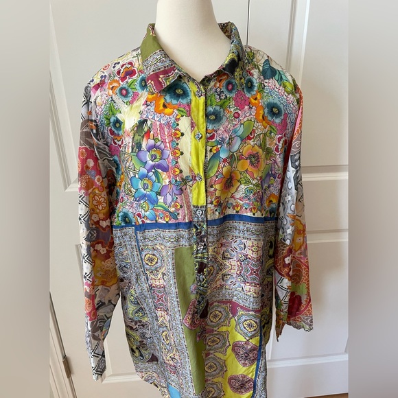 Johnny Was Tops - Johnny Was silk tunic